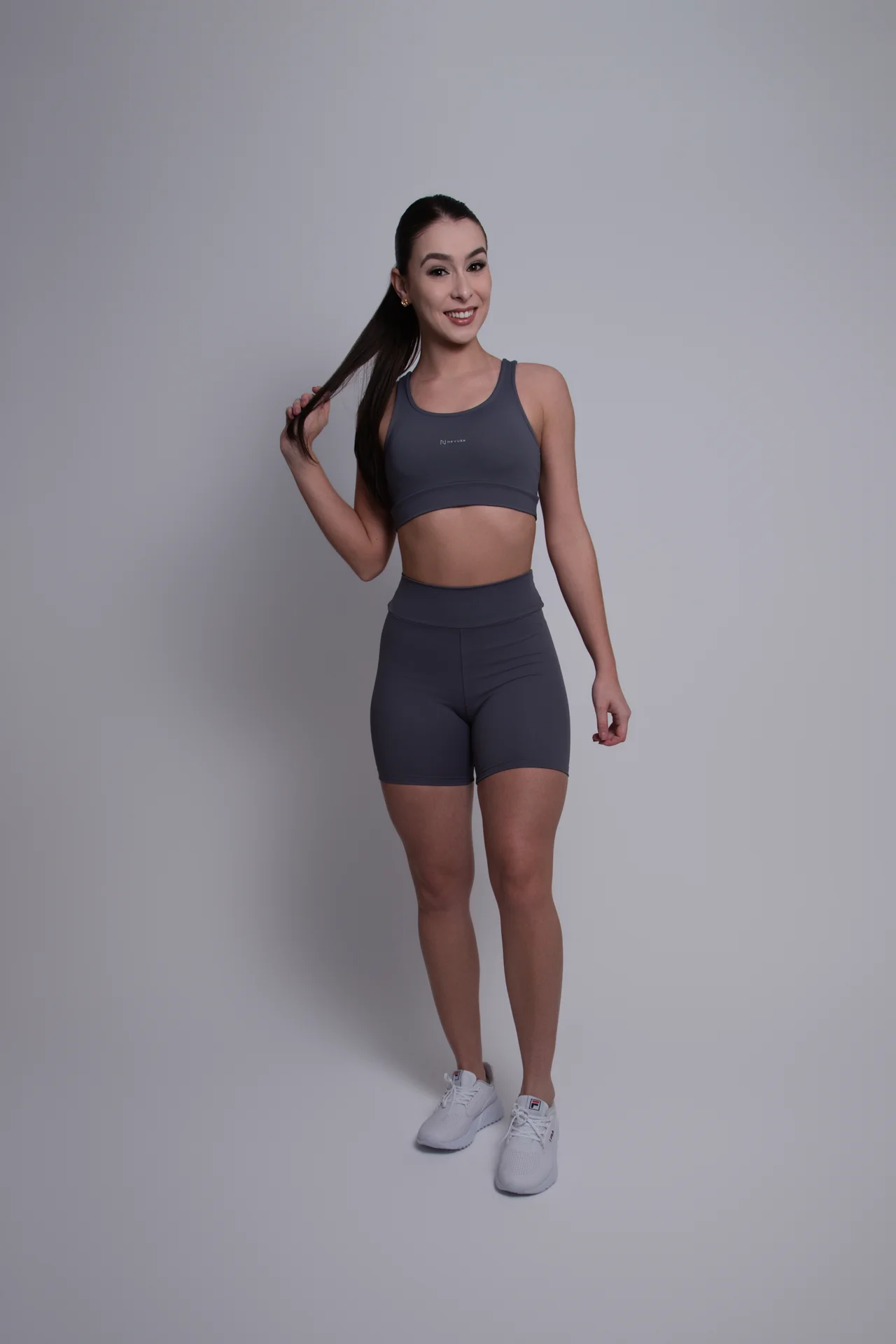 Conjunto Sculpt Shorts NEVUÉR · Cinza · 1
