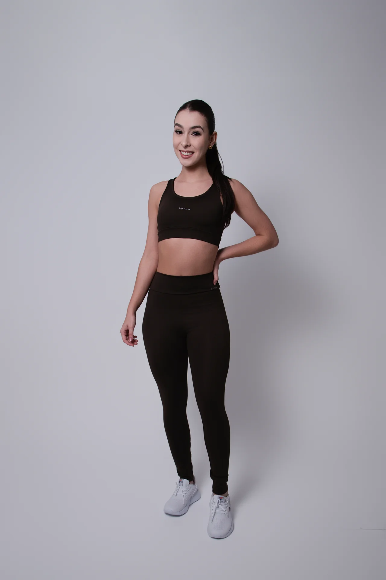 Conjunto Sculpt Legging NEVUÉR · Marrom Café · 1